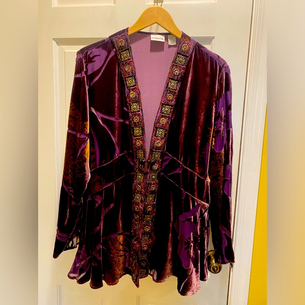 Chicos Burnout Kimono Cardian